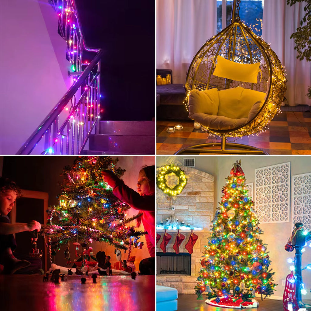 10M-100M Fairy Lights LED String Garland Christmas Light Waterproof Outdoor Indoor for Tree Street Wedding Party 2024 Decoration