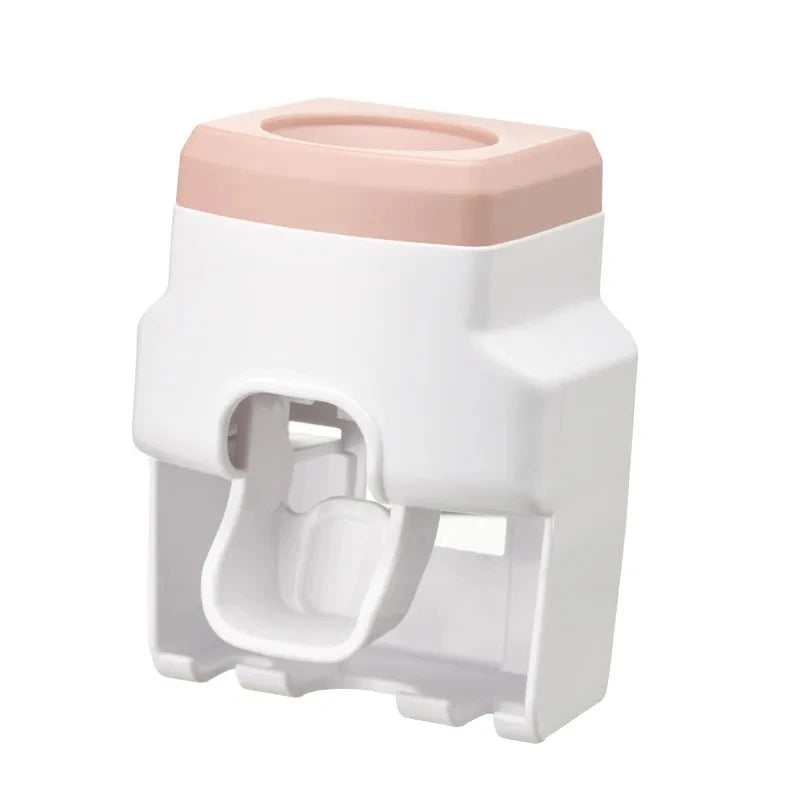 1pc Automatic Toothpaste Dispenser Creative Wall Mount and Small Toothbrush Holder Squeezer for Family Shower Bathroom